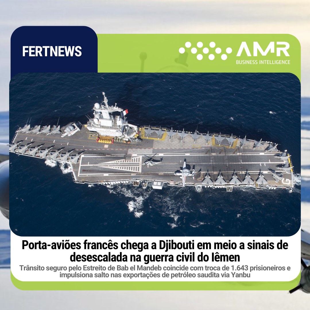 Capa da postagem Porta-aviões francês chega a Djibouti em meio a sinais de desescalada na guerra civil do Iêmen