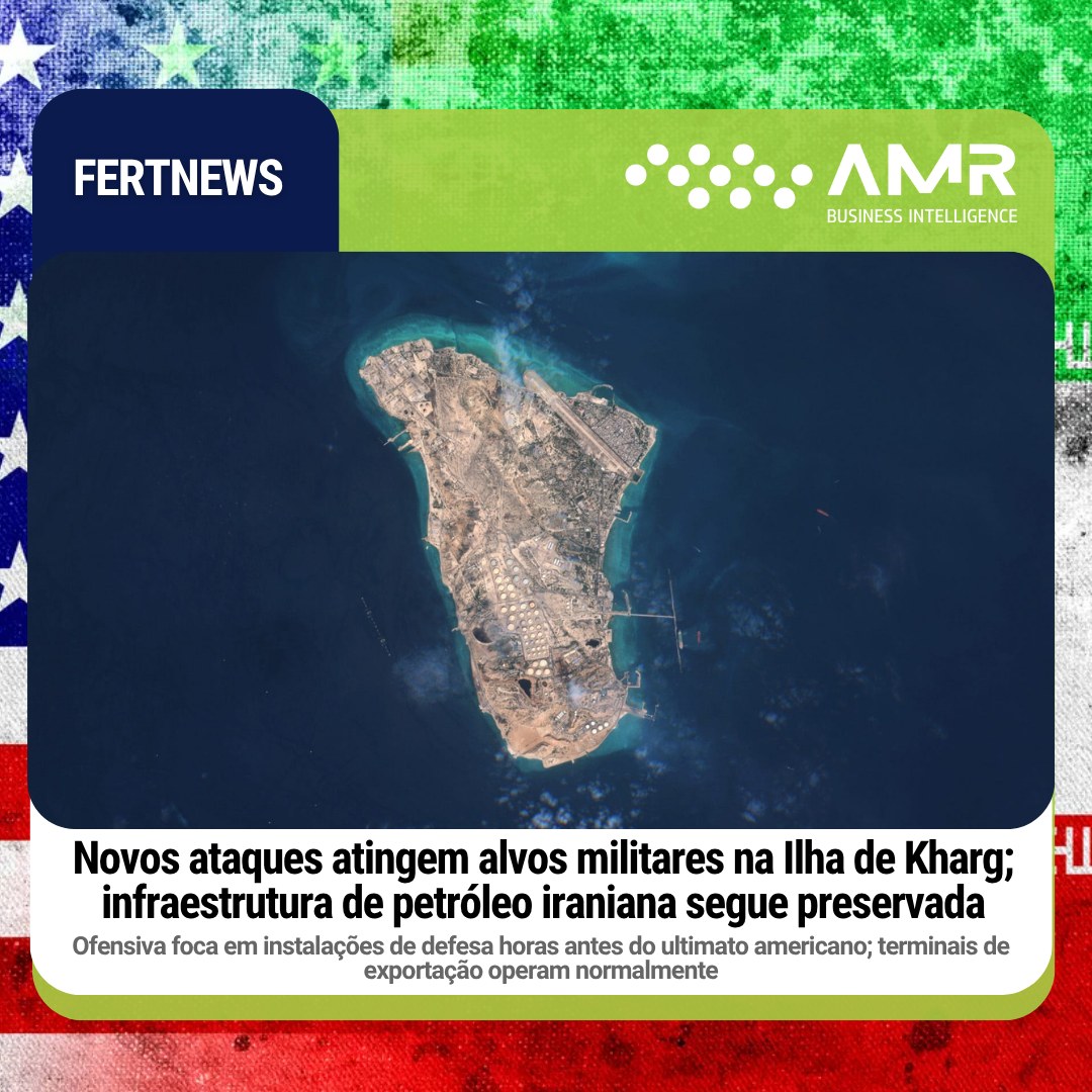 Capa da postagem Novos ataques atingem alvos militares na Ilha de Kharg; infraestrutura de petróleo iraniana segue preservada