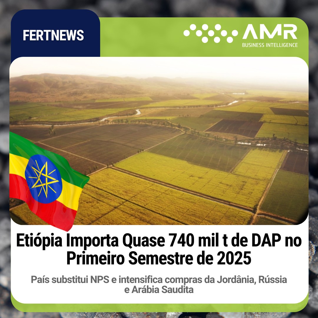 Capa da postagem Etiópia importa quase 740 mil t de DAP no primeiro semestre de 2025