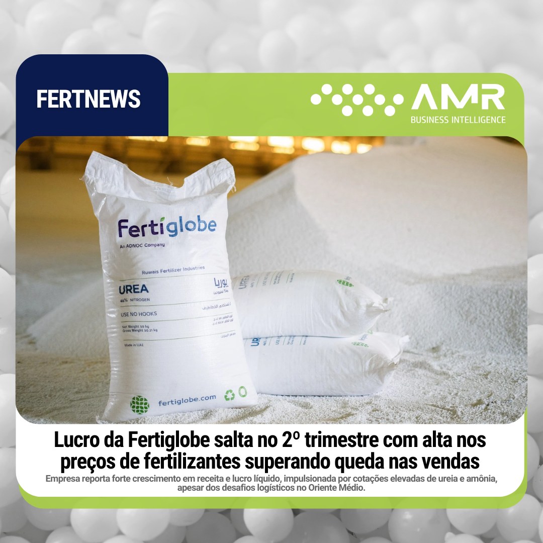 Capa da postagem Lucro da Fertiglobe salta no 2º trimestre com alta nos preços de fertilizantes superando queda nas vendas