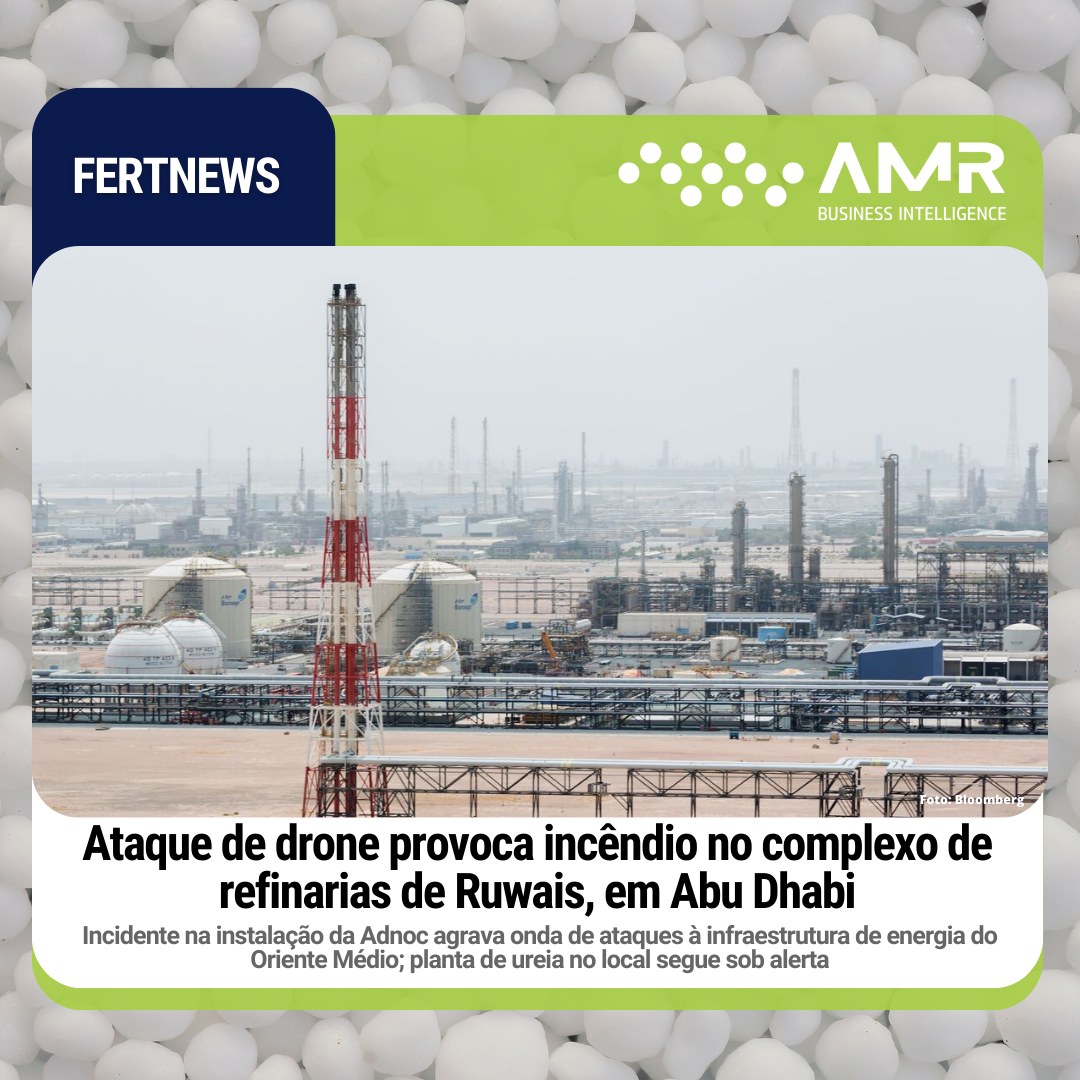 Capa da postagem Ataque de drone provoca incêndio no complexo de refinarias de Ruwais, em Abu Dhabi