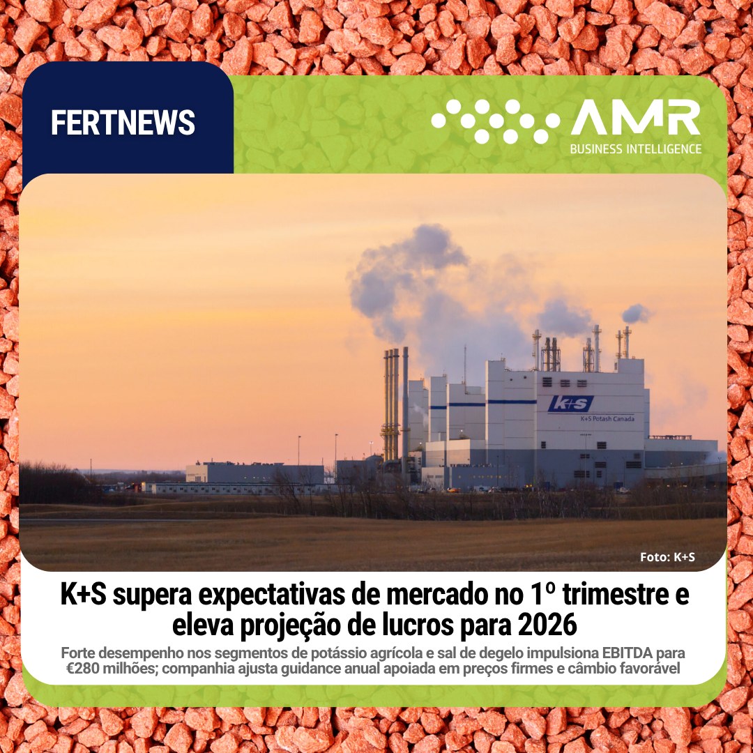 Capa da postagem K+S supera expectativas de mercado no 1º trimestre e eleva projeção de lucros para 2026