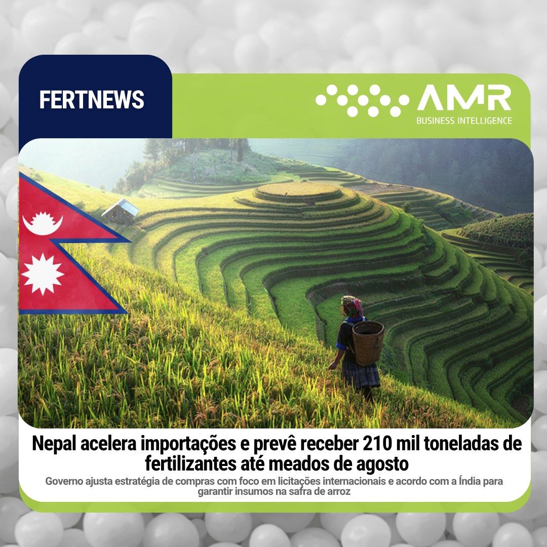 Capa da postagem Nepal acelera importações e prevê receber 210 mil toneladas de fertilizantes até meados de agosto