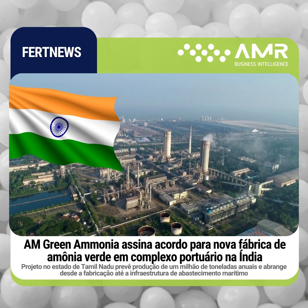Capa da postagem AM Green Ammonia assina acordo para nova fábrica de amônia verde em complexo portuário na Índia