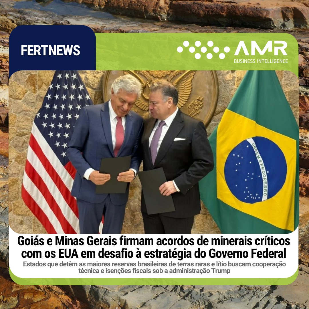 Capa da postagem Goiás e Minas Gerais firmam acordos de minerais críticos com os EUA em desafio à estratégia do Governo Federal