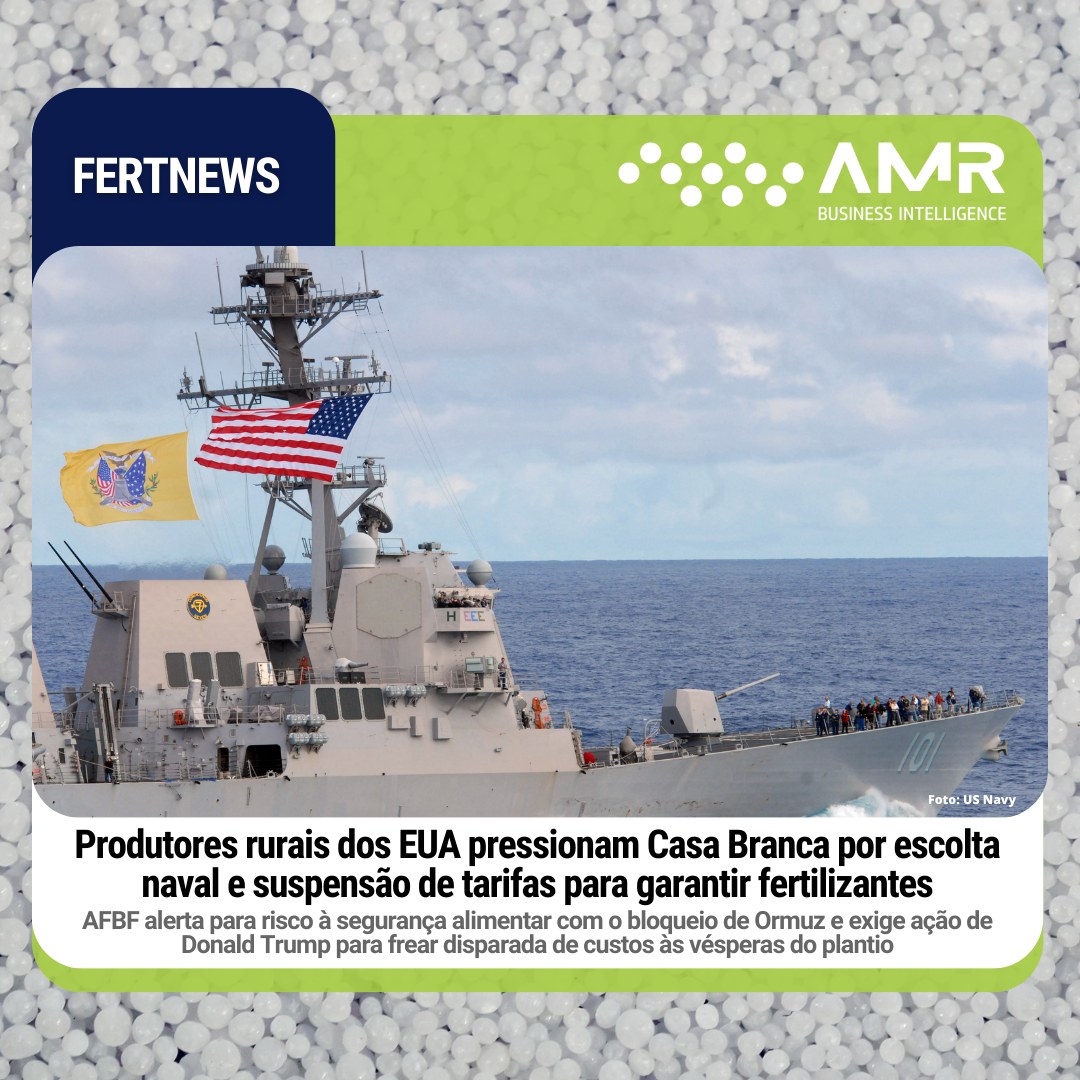Capa da postagem Produtores rurais dos EUA pressionam Casa Branca por escolta naval e suspensão de tarifas para garantir fertilizantes