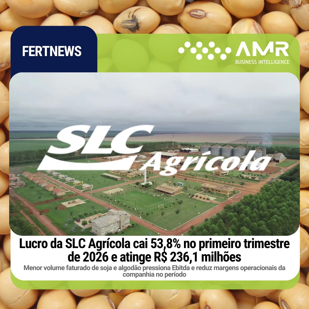Capa da postagem Lucro da SLC Agrícola cai 53,8% no primeiro trimestre de 2026 e atinge R$ 236,1 milhões