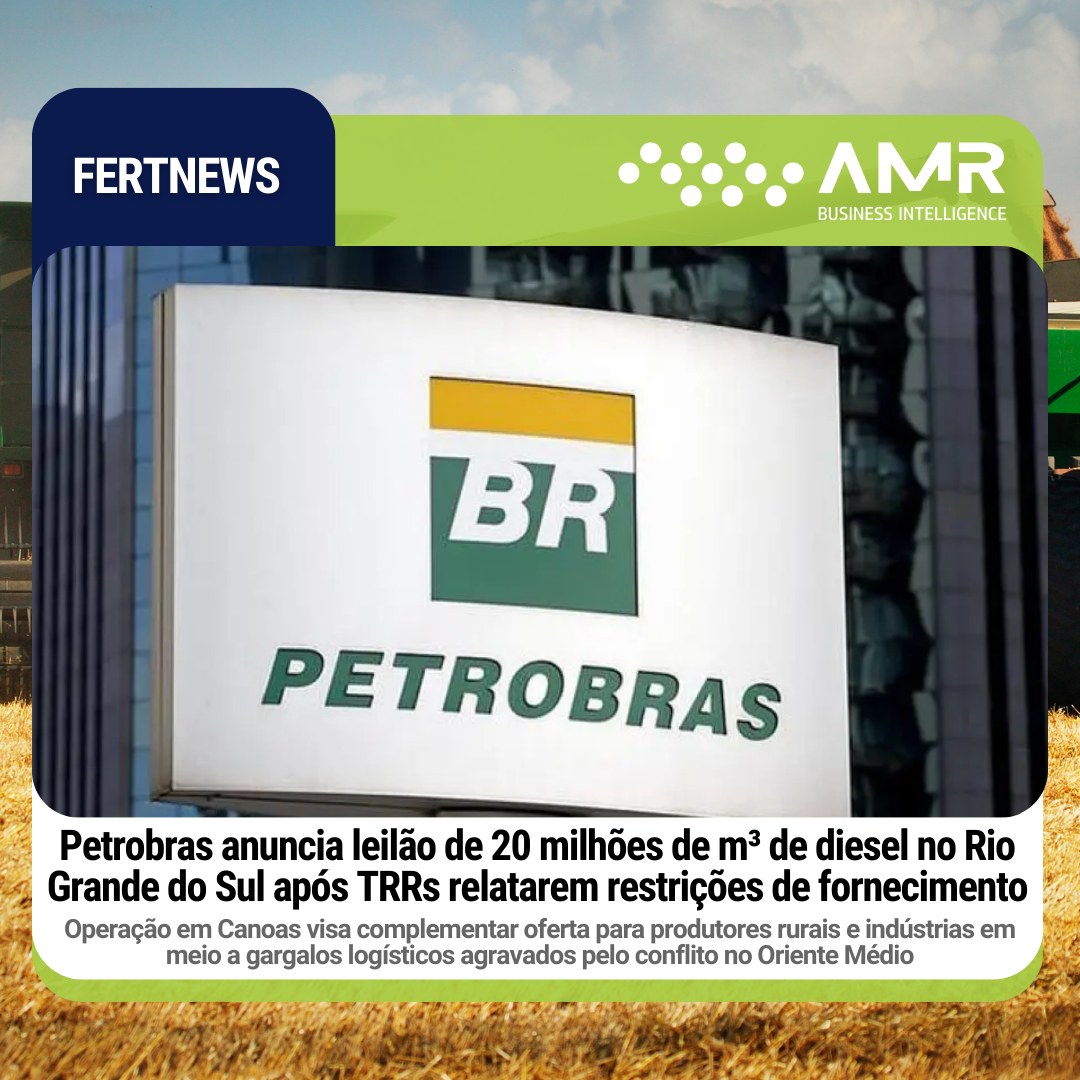 Capa da postagem Petrobras anuncia leilão de 20 milhões de m³ de diesel no Rio Grande do Sul após TRRs relatarem restrições de fornecimento