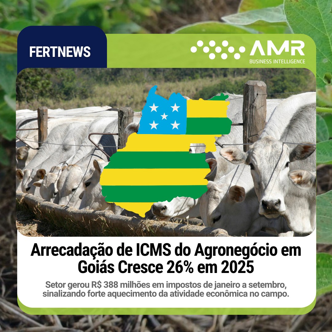 Capa da postagem Arrecadação de ICMS do Agronegócio em Goiás Cresce 26% em 2025