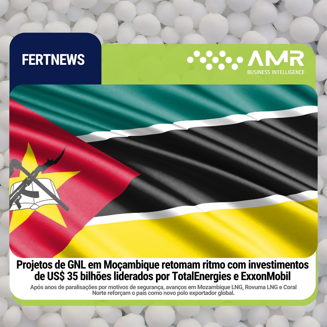 Capa da postagem Projetos de GNL em Moçambique retomam ritmo com investimentos de US$ 35 bilhões liderados por TotalEnergies e ExxonMobil
