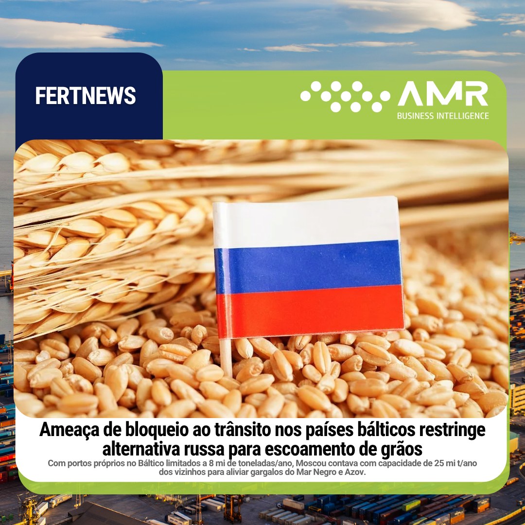 Capa da postagem Ameaça de bloqueio ao trânsito nos países bálticos restringe alternativa russa para escoamento de grãos