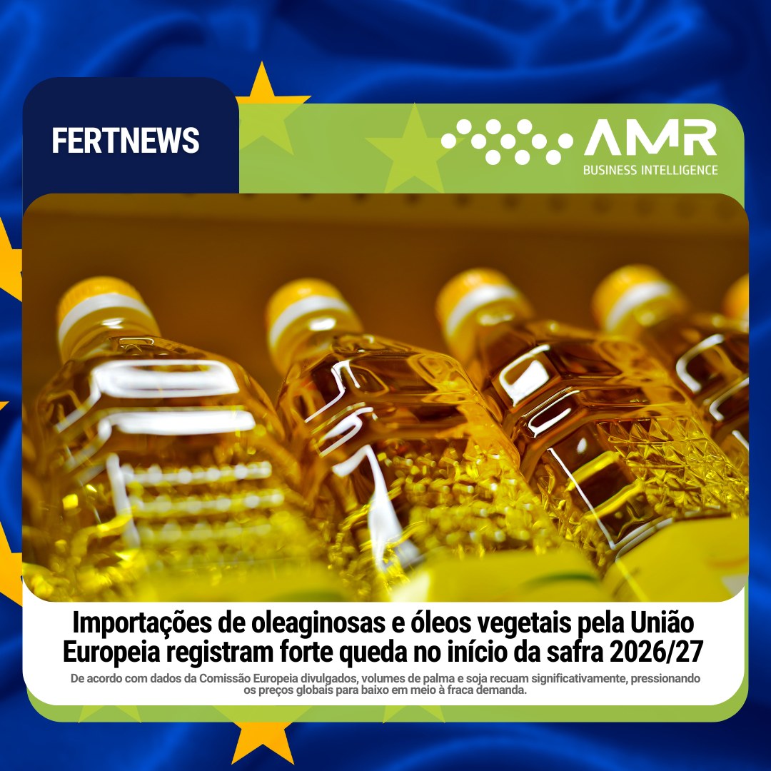 Capa da postagem Importações de oleaginosas e óleos vegetais pela União Europeia registram forte queda no início da safra 2026/27