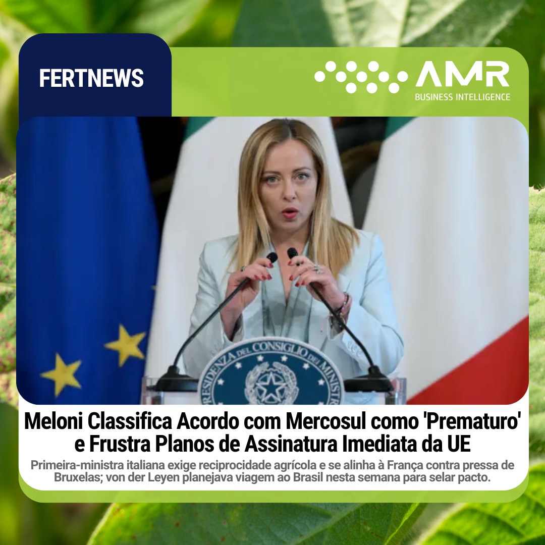 Capa da postagem Meloni classifica acordo com Mercosul como 'prematuro' e frustra planos de assinatura imediata da UE