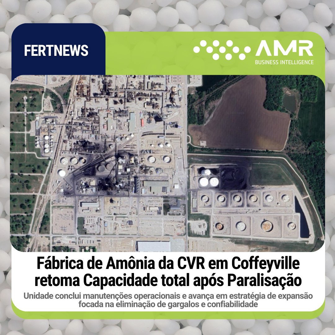 Capa da postagem Fábrica de amônia da CVR em Coffeyville retoma capacidade total após paralisação