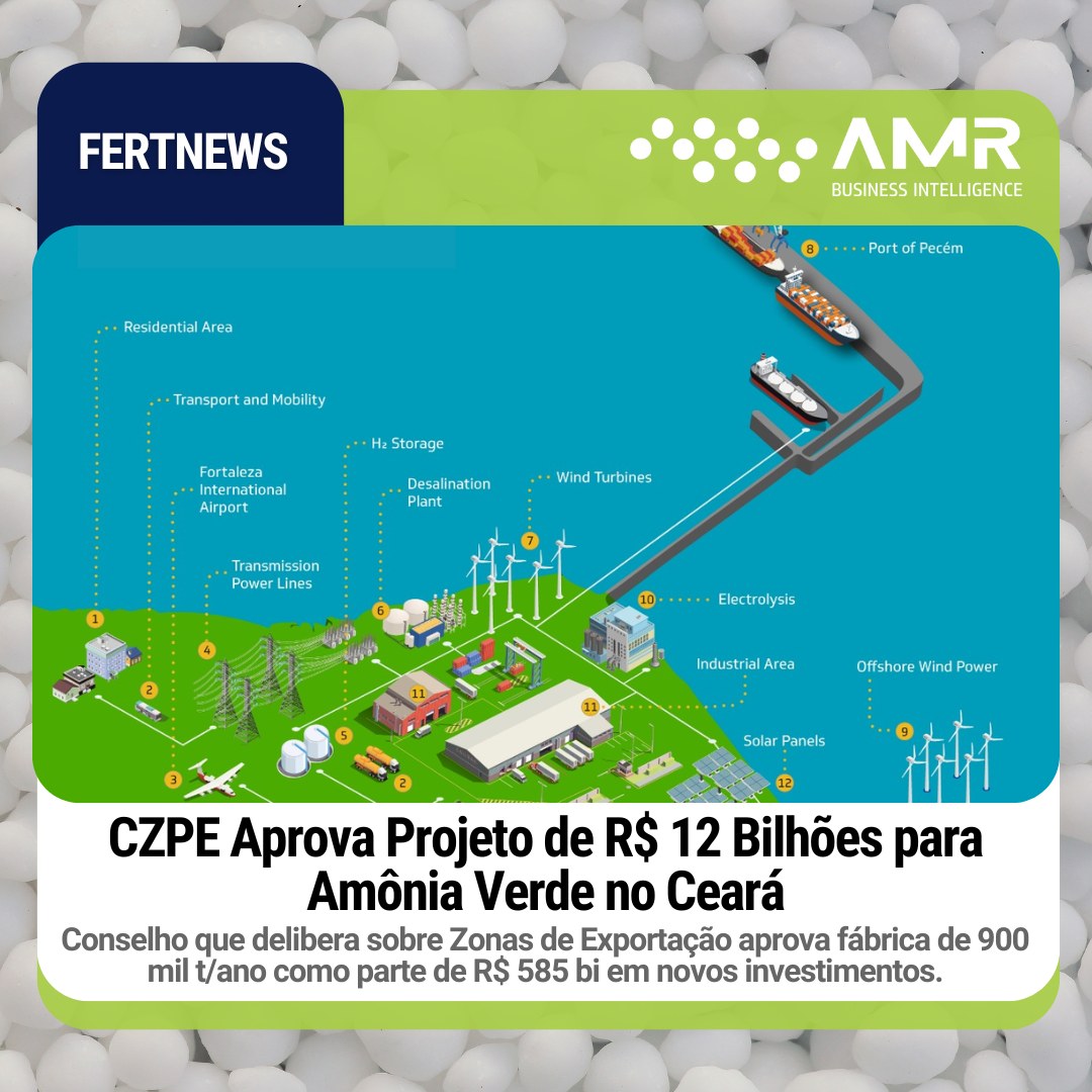 Capa da postagem CZPE Aprova Projeto de R$ 12 Bilhões para Amônia Verde no Ceará