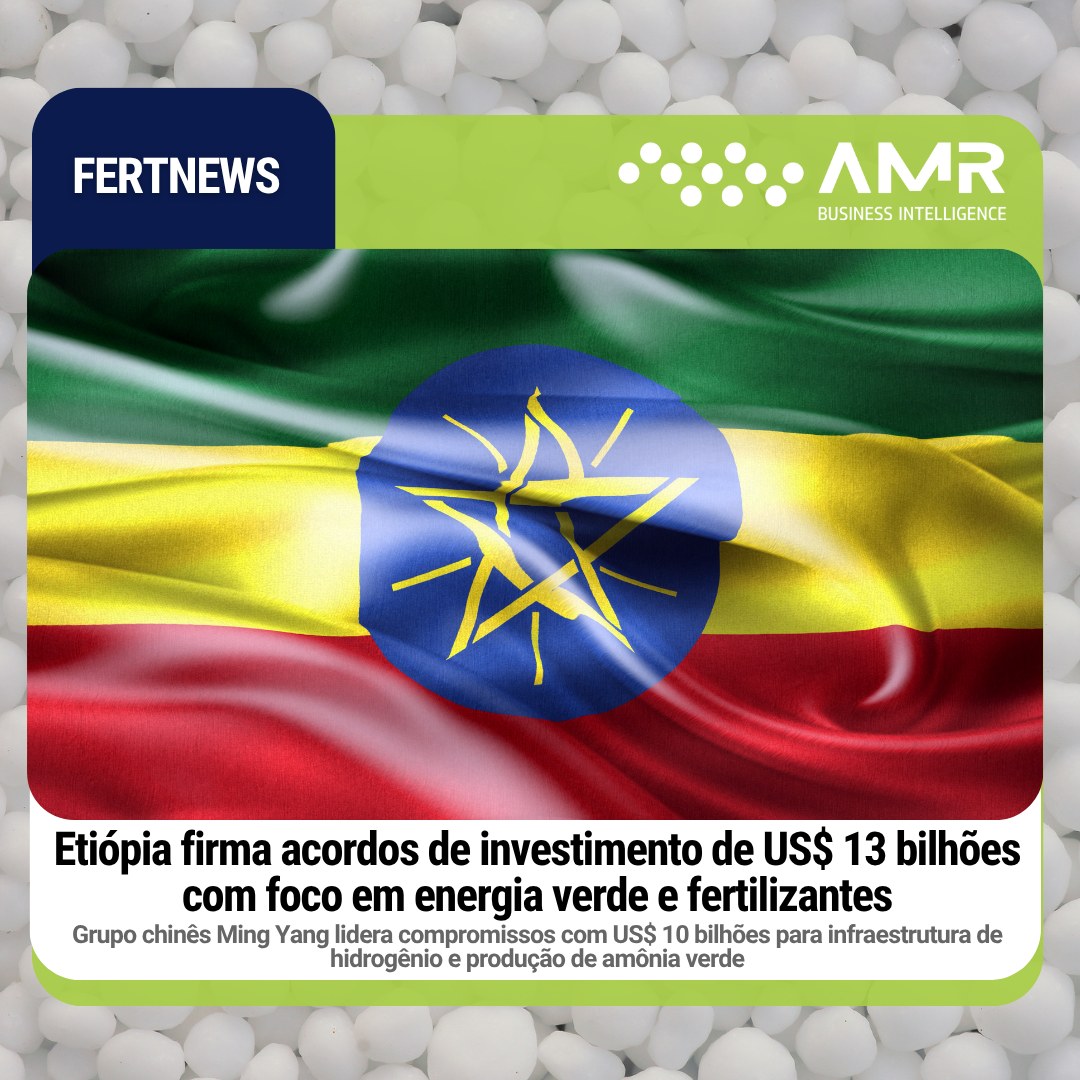 Capa da postagem Etiópia firma acordos de investimento de US$ 13 bilhões com foco em energia verde e fertilizantes