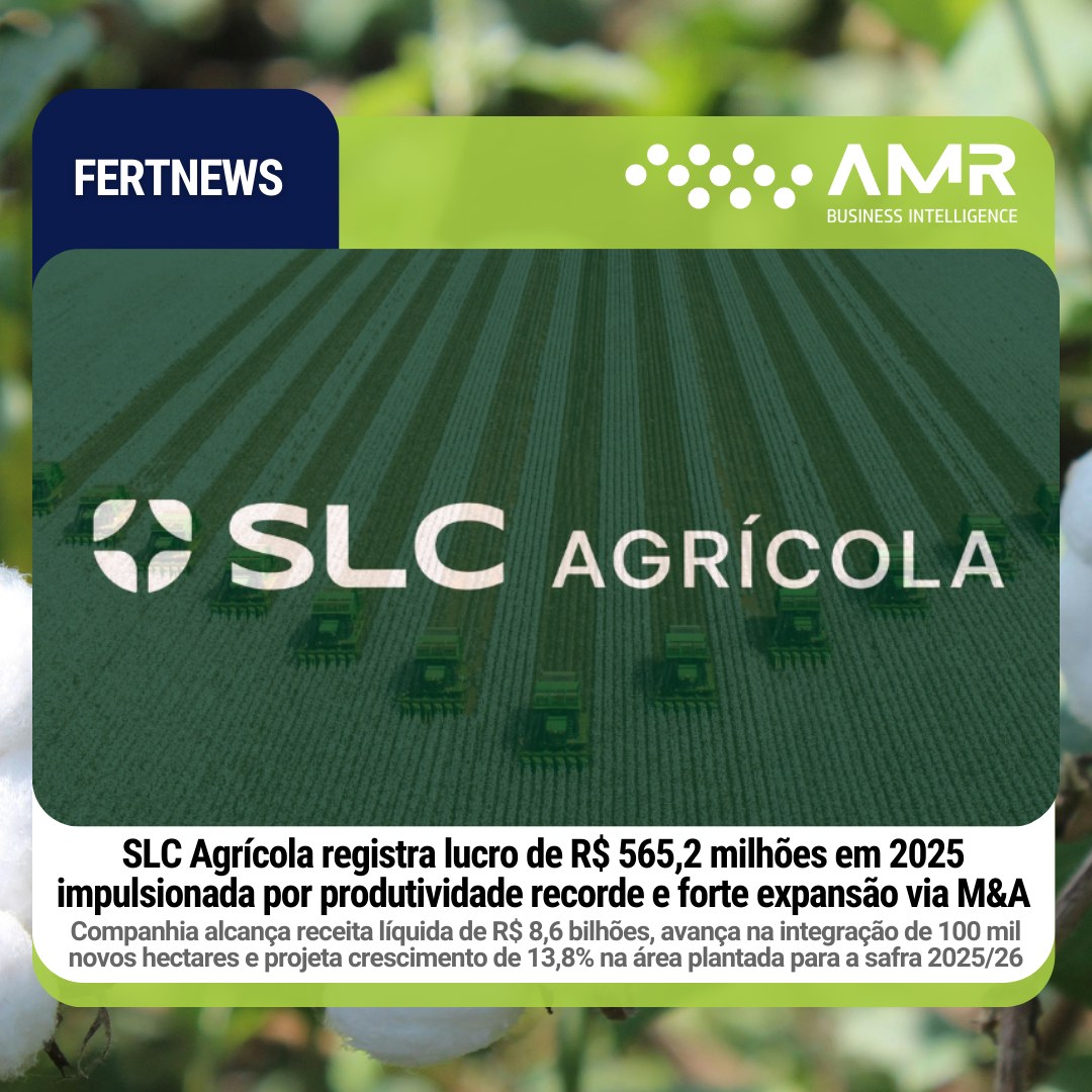 Capa da postagem SLC Agrícola registra lucro de R$ 565,2 milhões em 2025 impulsionada por produtividade recorde e forte expansão via M&A