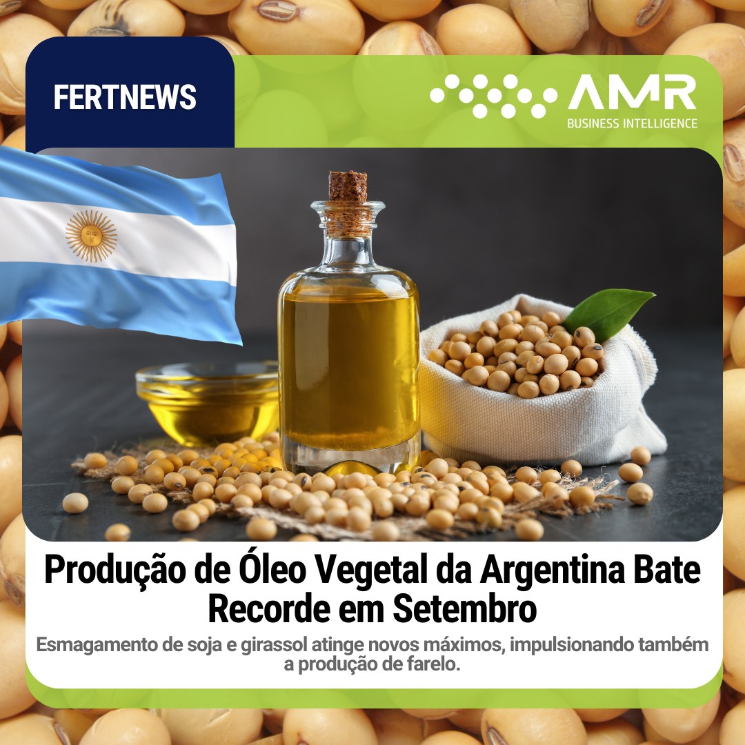 Capa da postagem Produção de Óleo Vegetal da Argentina Bate Recorde em Setembro