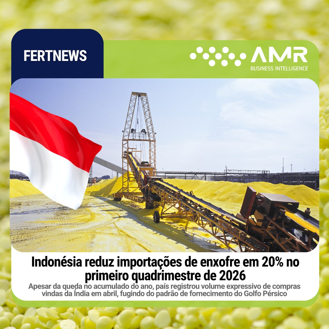 Capa da postagem Indonésia reduz importações de enxofre em 20% no primeiro quadrimestre de 2026