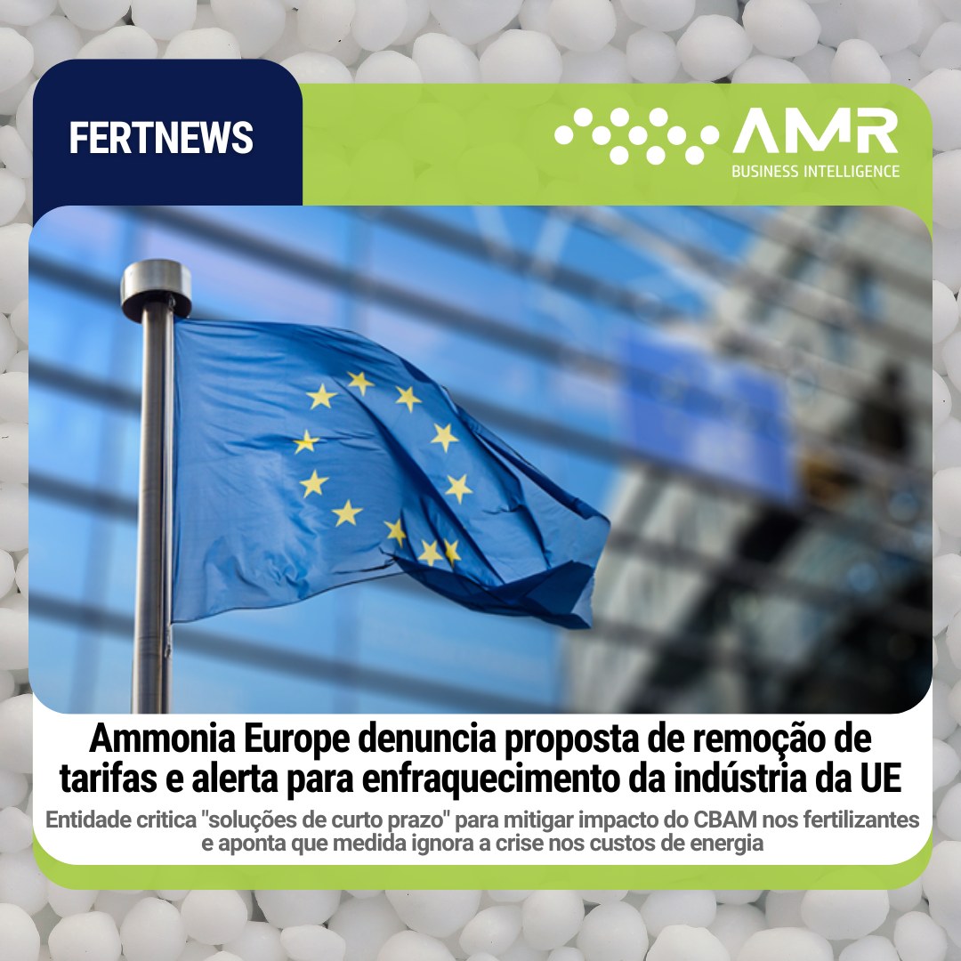 Capa da postagem Ammonia Europe denuncia proposta de remoção de tarifas e alerta para enfraquecimento da indústria da UE