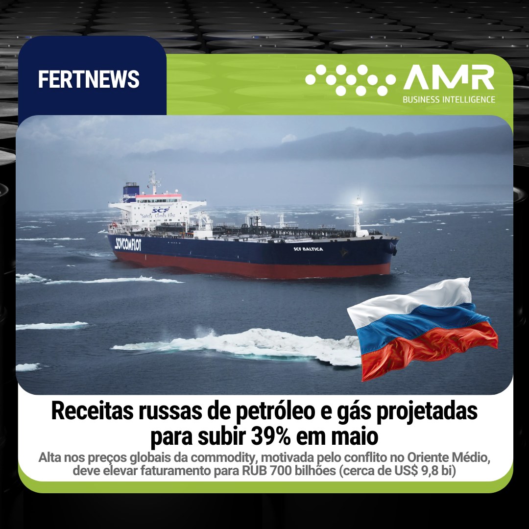 Capa da postagem Receitas russas de petróleo e gás projetadas para subir 39% em maio