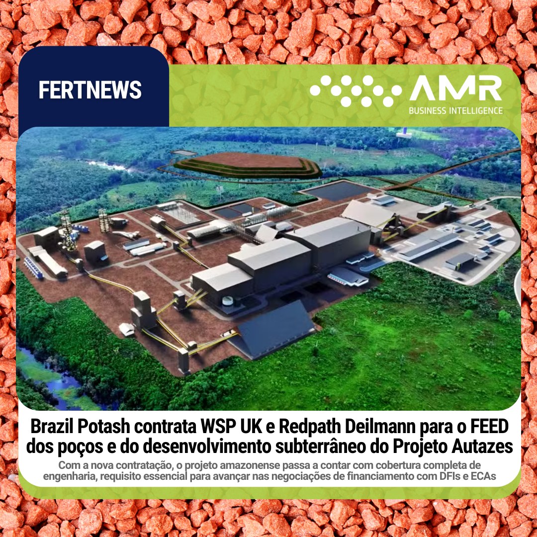Capa da postagem Brazil Potash contrata WSP UK e Redpath Deilmann para o FEED dos poços e do desenvolvimento subterrâneo do Projeto Autazes