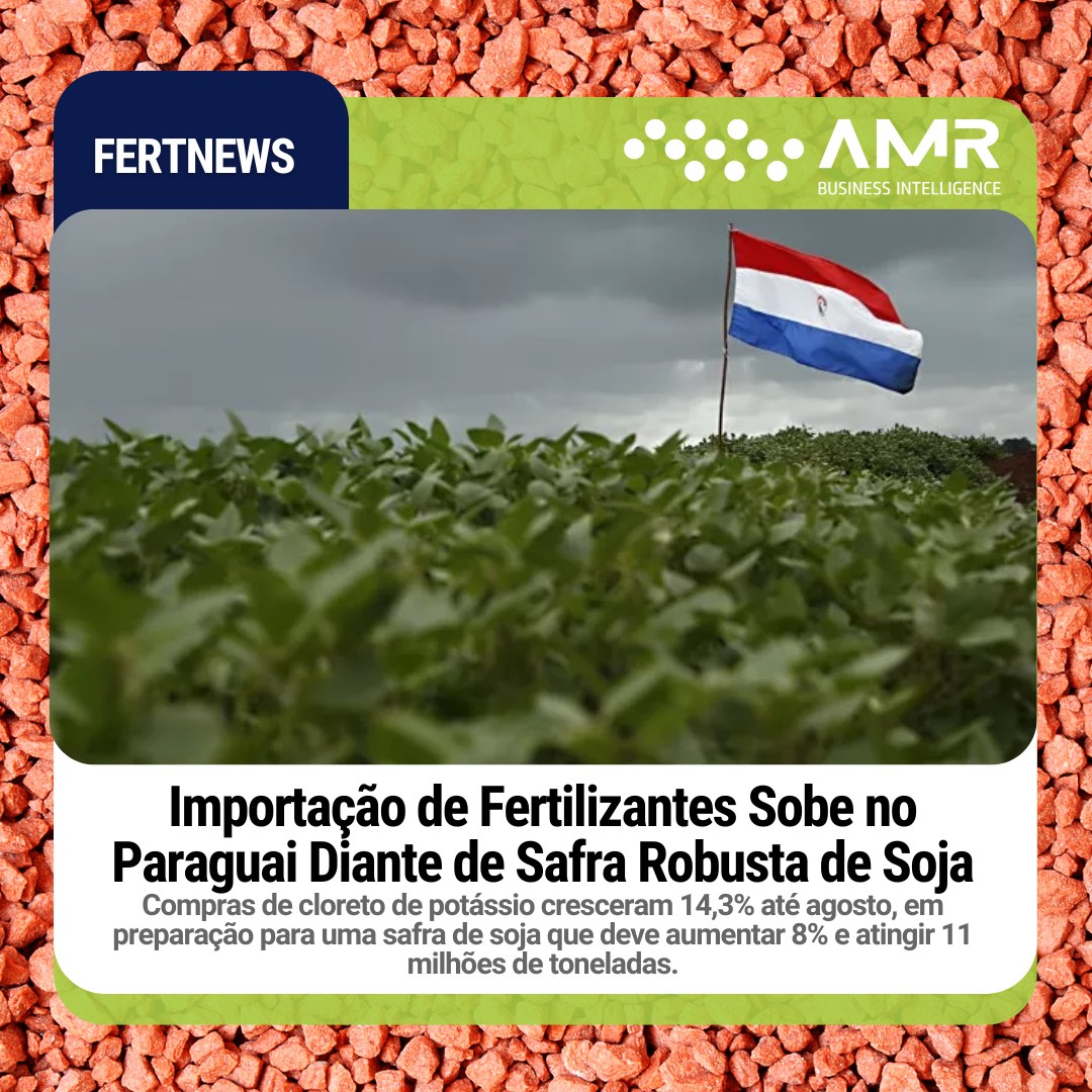 Capa da postagem Importação de Fertilizantes Sobe no Paraguai Diante de Safra Robusta de Soja
