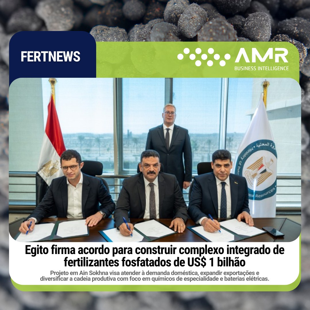 Capa da postagem Egito firma acordo para construir complexo integrado de fertilizantes fosfatados de US$ 1 bilhão