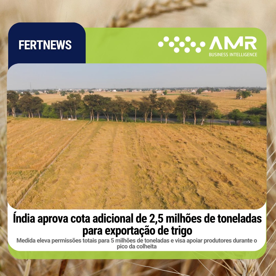 Capa da postagem Índia aprova cota adicional de 2,5 milhões de toneladas para exportação de trigo