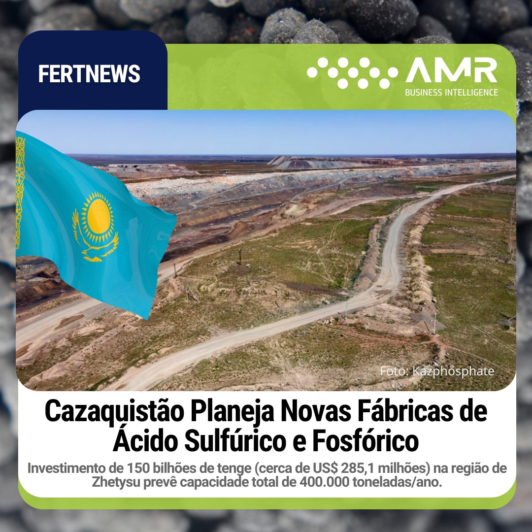 Capa da postagem Cazaquistão Planeja Novas Fábricas de Ácido Sulfúrico e Fosfórico