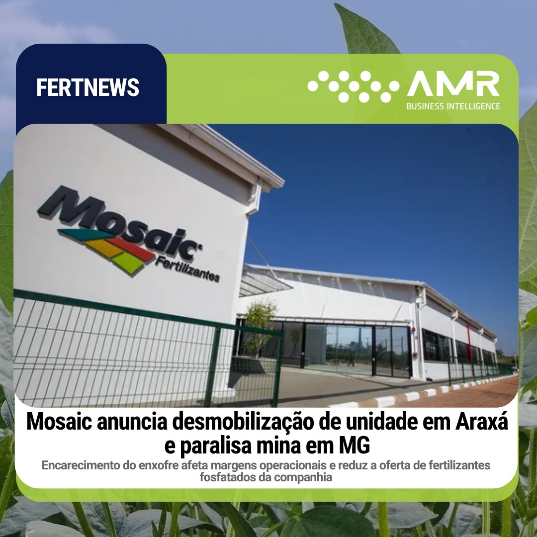 Capa da postagem Mosaic anuncia desmobilização de unidade em Araxá e paralisa mina em MG