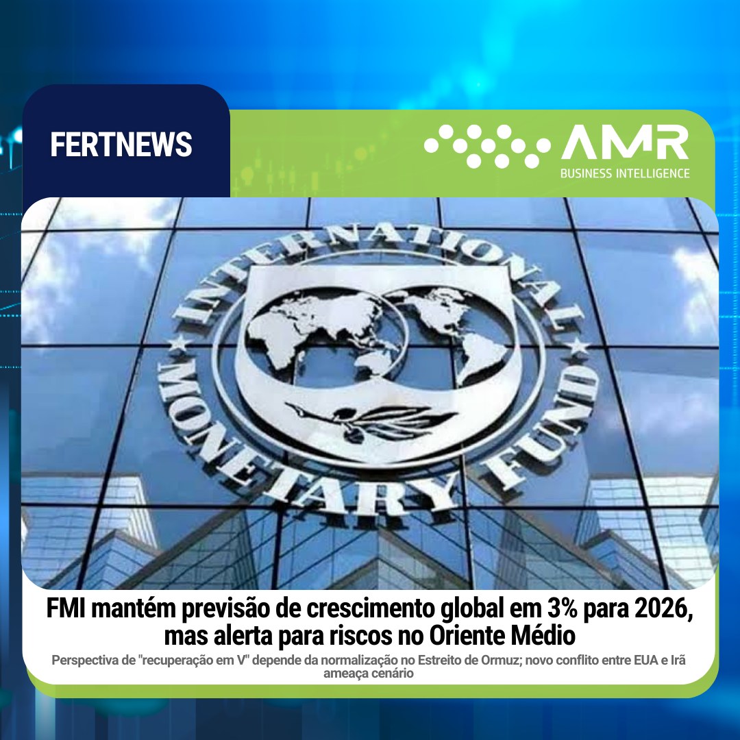 Capa da postagem FMI mantém previsão de crescimento global em 3% para 2026, mas alerta para riscos no Oriente Médio