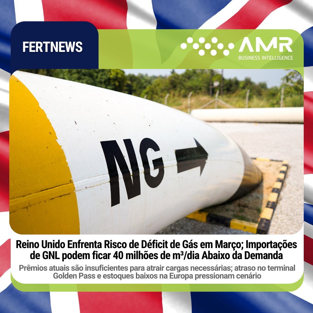 Capa da postagem Reino Unido Enfrenta Risco de Déficit de Gás em Março; Importações de GNL podem ficar 40 milhões de m³/dia Abaixo da Demanda