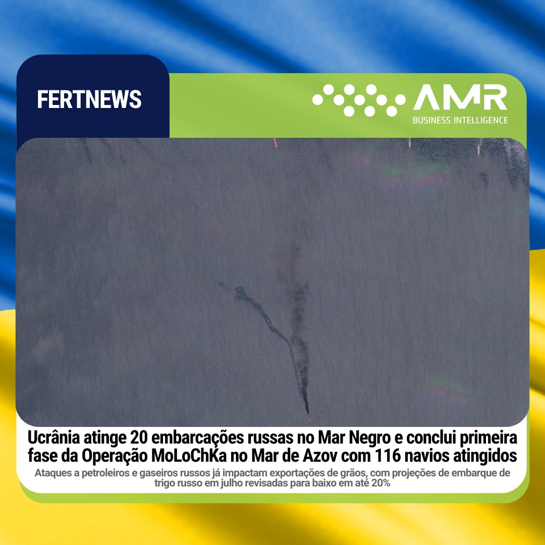 Capa da postagem Ucrânia atinge 20 embarcações russas no Mar Negro e conclui primeira fase da Operação MoLoChKa no Mar de Azov com 116 navios atingidos