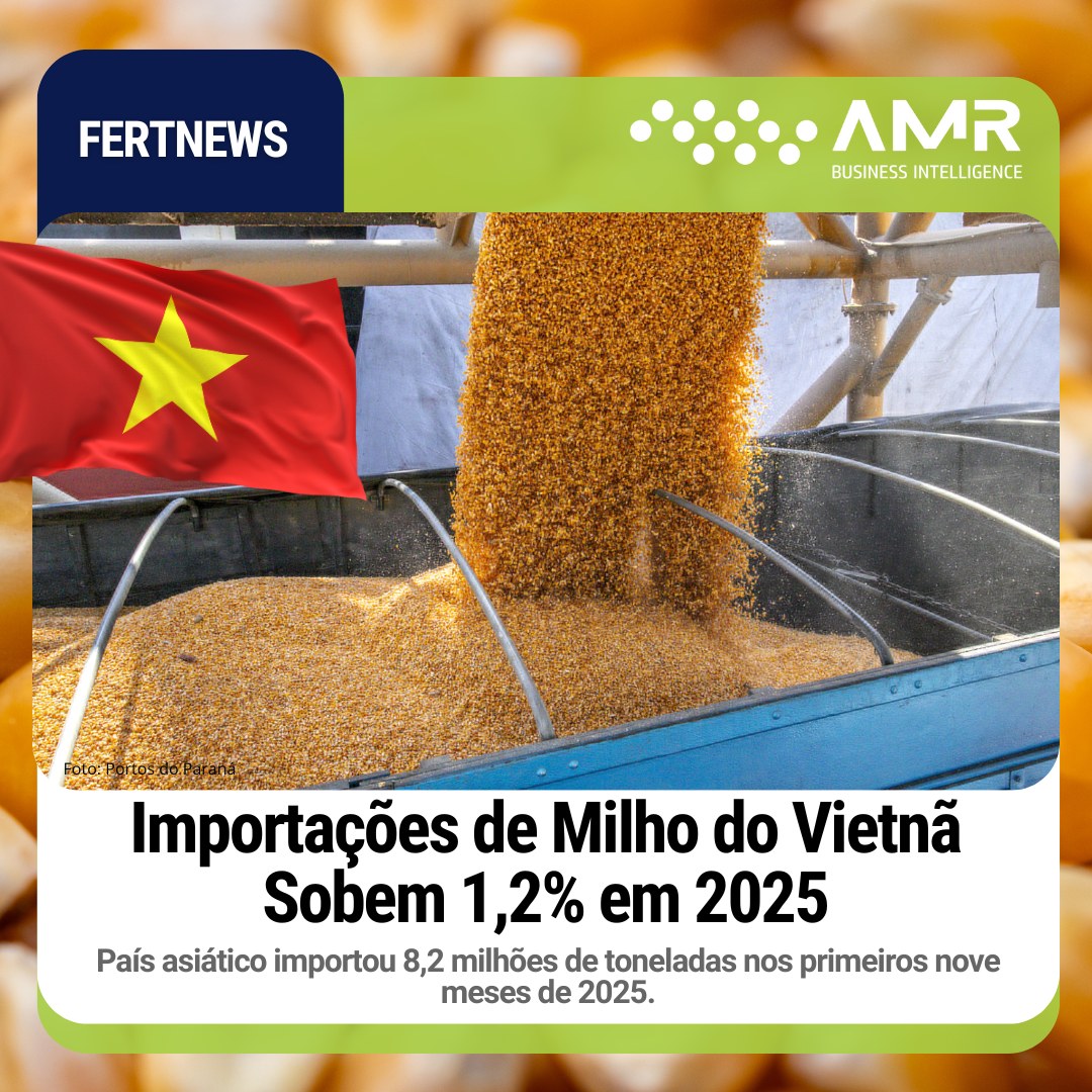 Capa da postagem Importações de Milho do Vietnã Sobem 1,2% em 2025