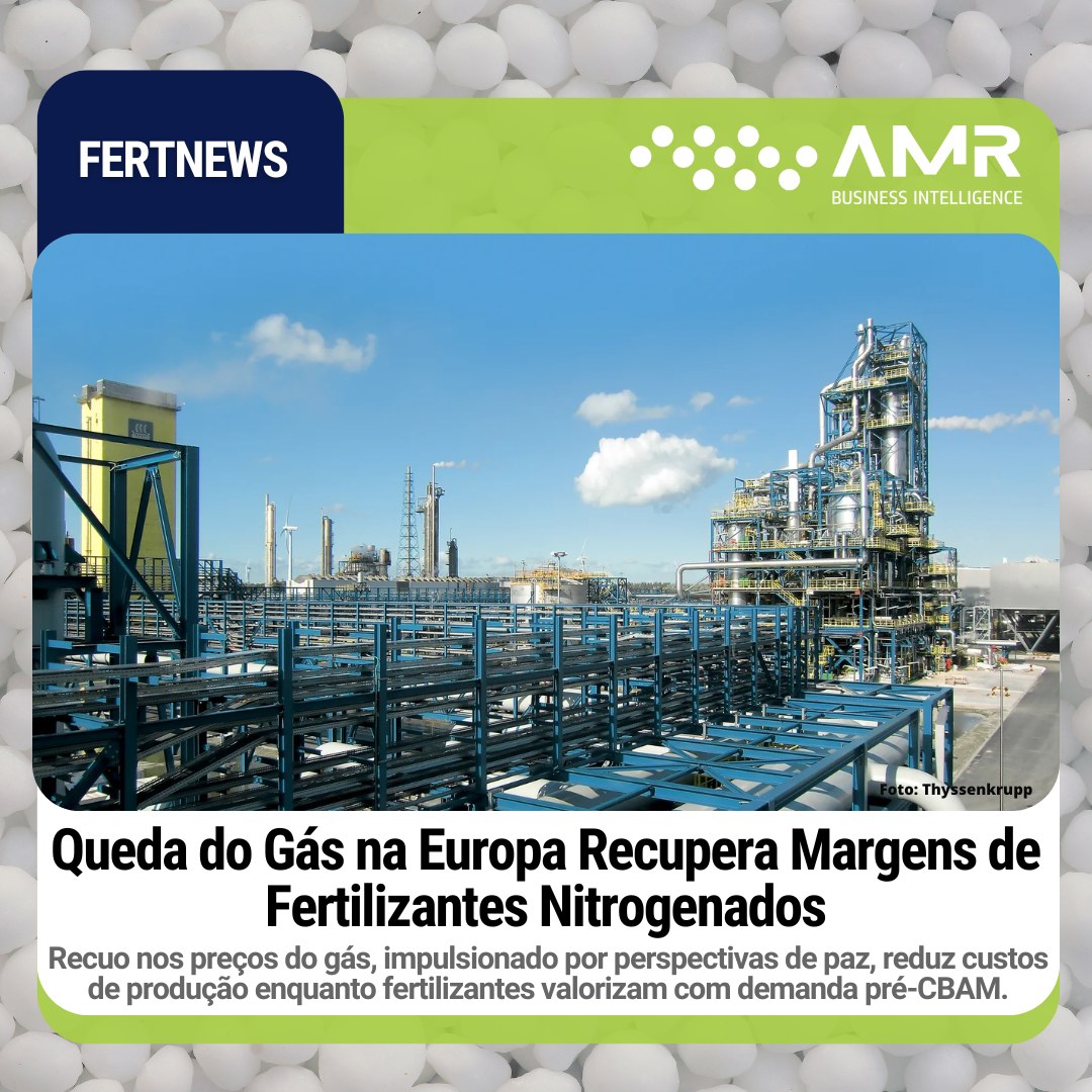 Capa da postagem Queda do Gás na Europa Recupera Margens de Fertilizantes Nitrogenados