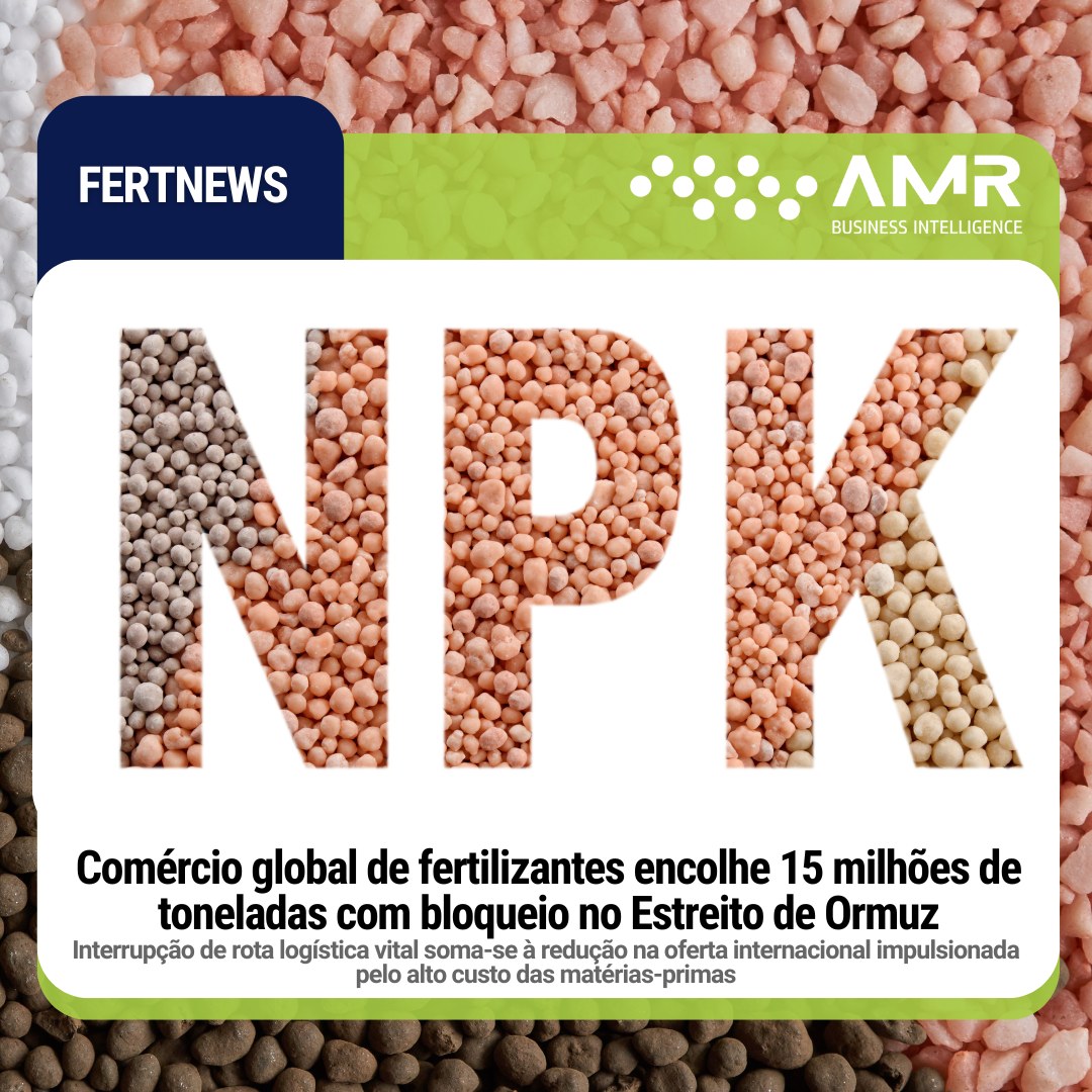 Capa da postagem Comércio global de fertilizantes encolhe 15 milhões de toneladas com bloqueio no Estreito de Ormuz