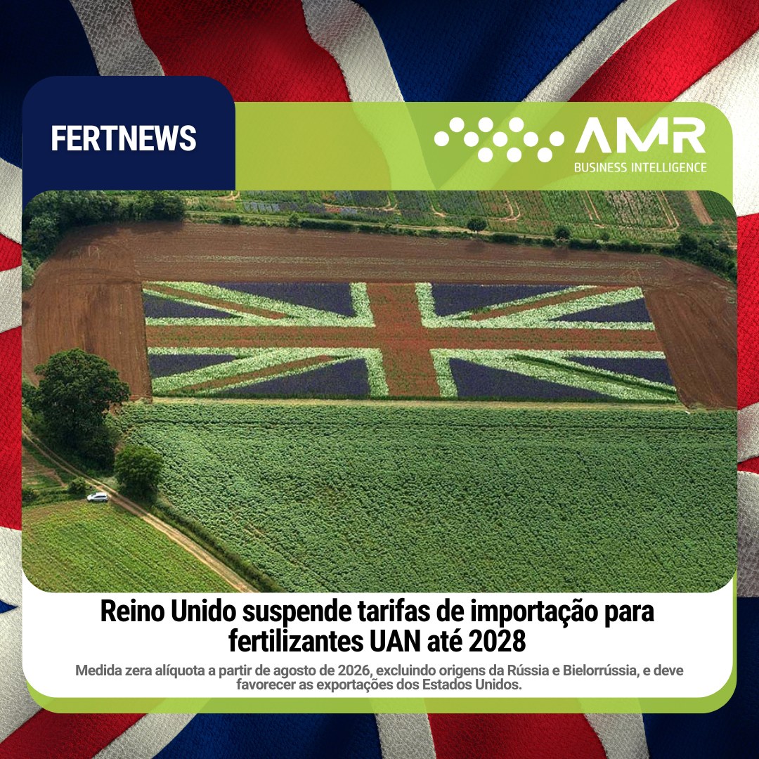 Capa da postagem Reino Unido suspende tarifas de importação para fertilizantes UAN até 2028