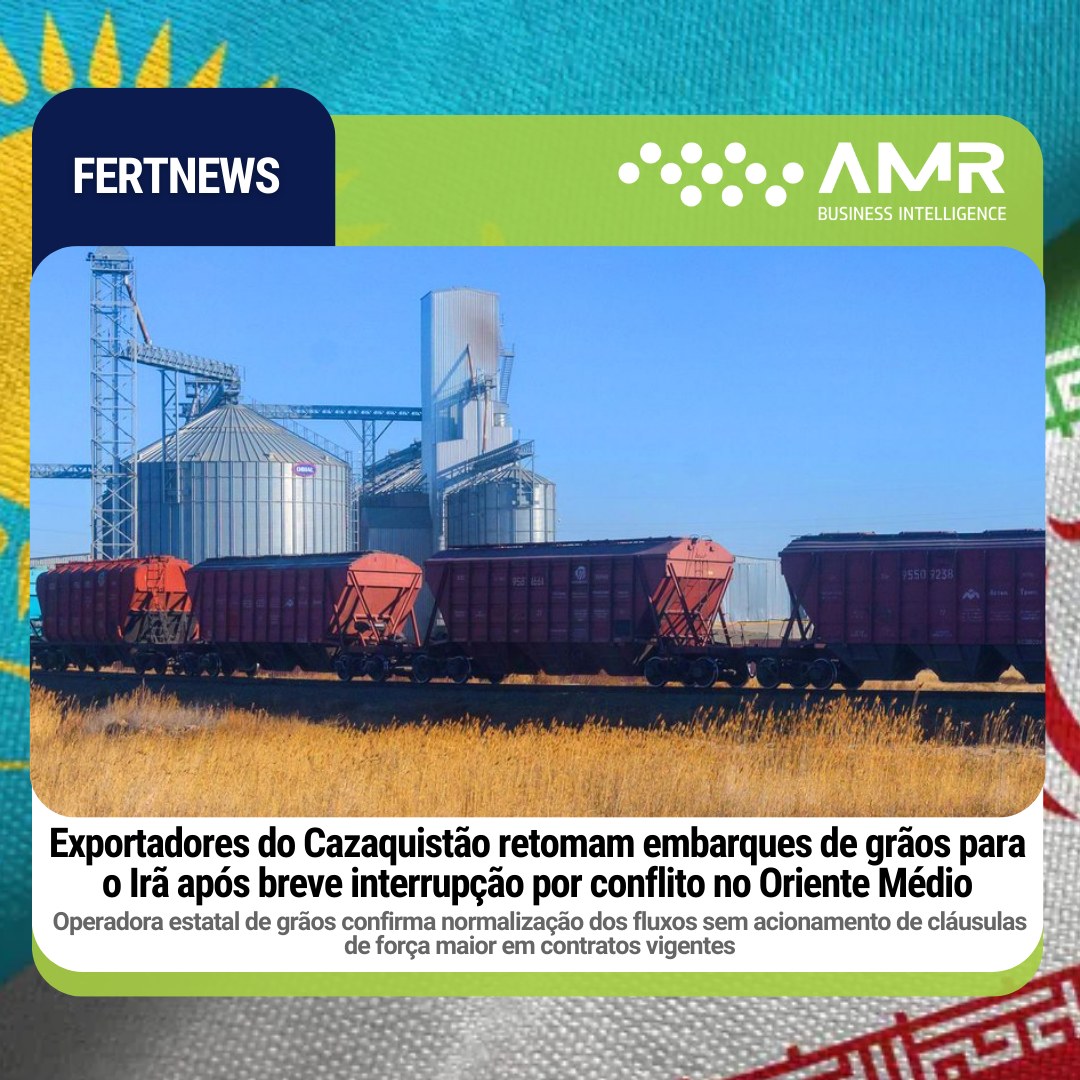 Capa da postagem Exportadores do Cazaquistão retomam embarques de grãos para o Irã após breve interrupção por conflito no Oriente Médio