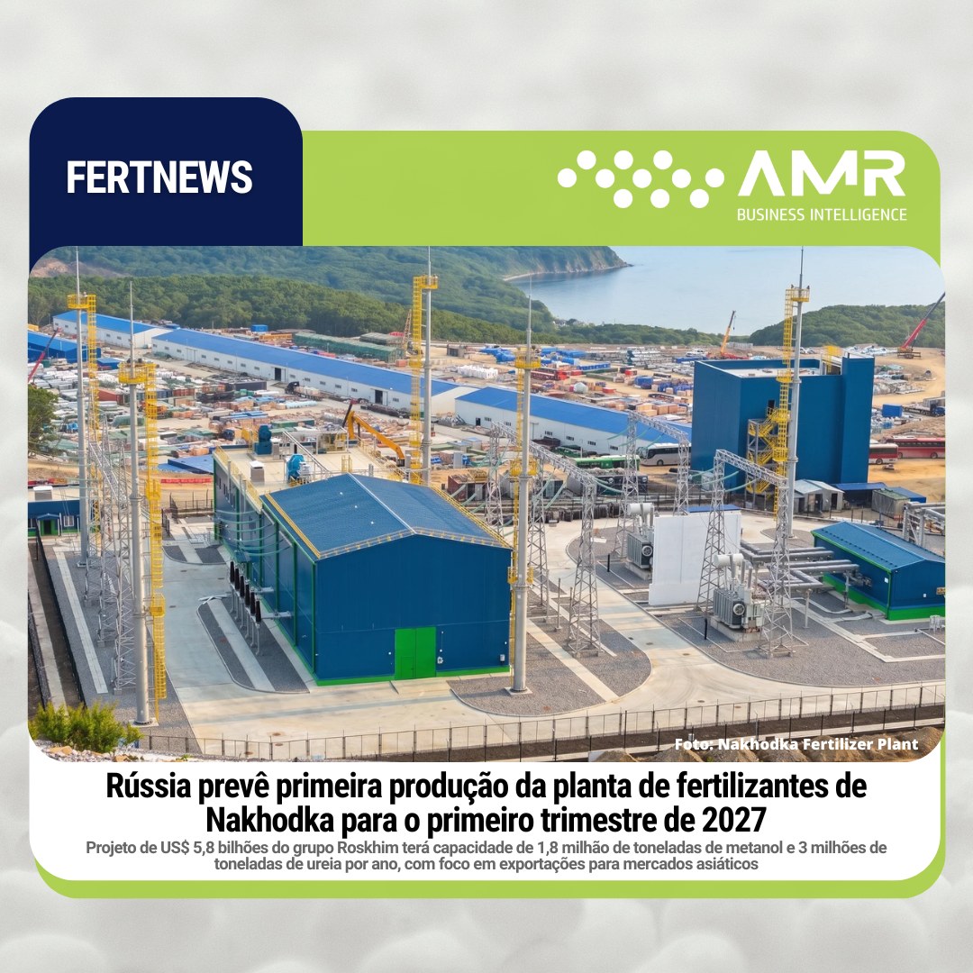 Capa da postagem Rússia prevê primeira produção da planta de fertilizantes de Nakhodka para o primeiro trimestre de 2027