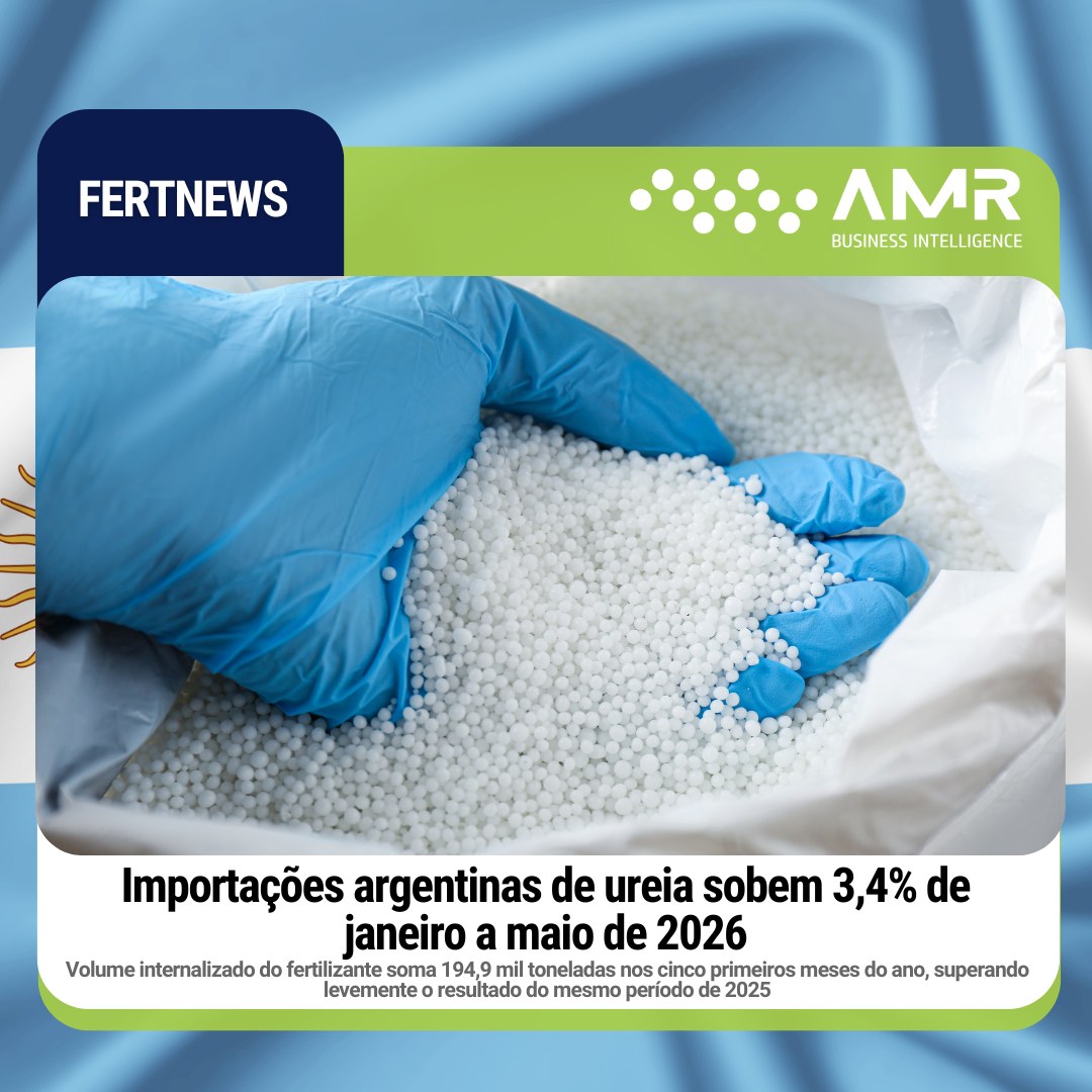 Capa da postagem Importações argentinas de ureia sobem 3,4% de janeiro a maio de 2026