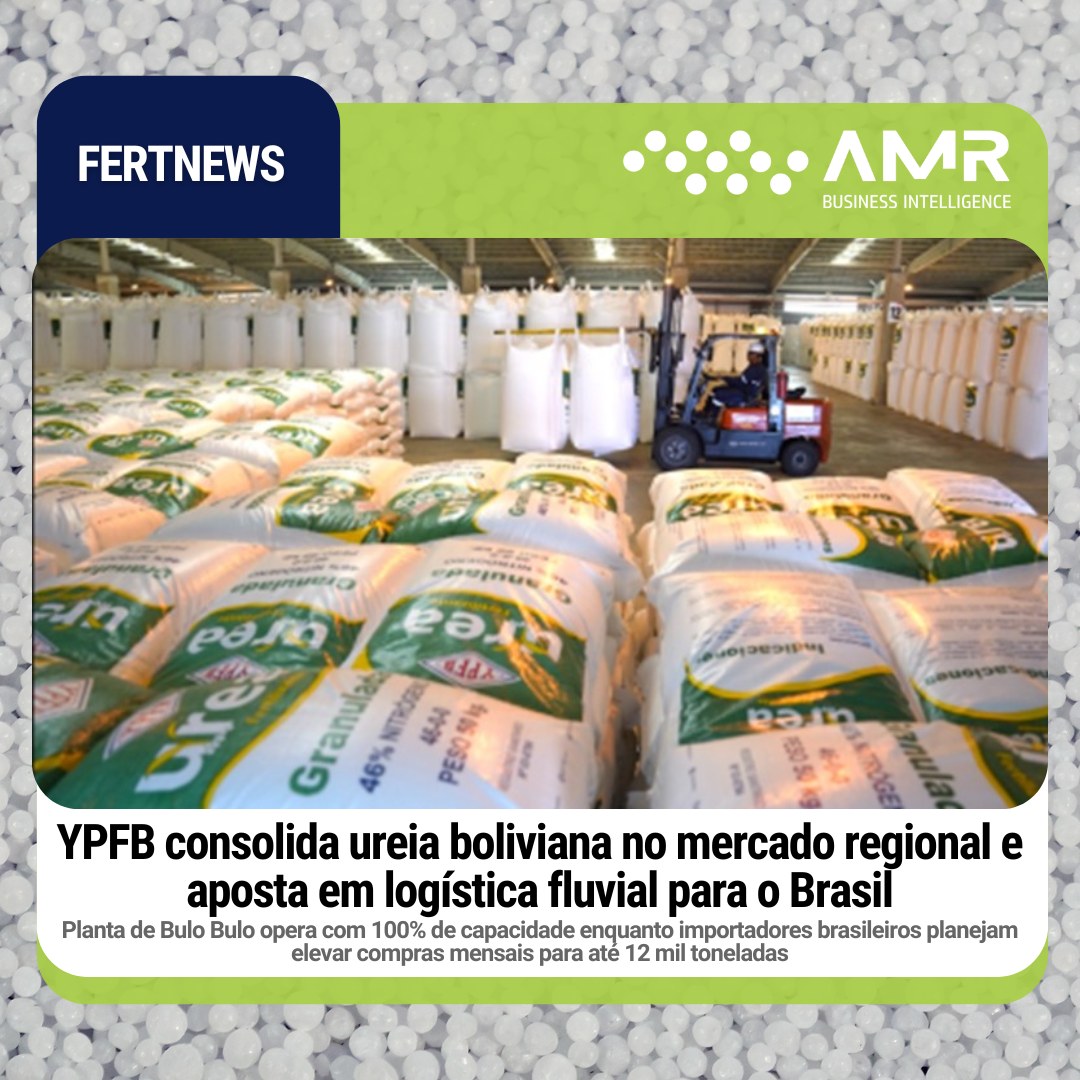 Capa da postagem YPFB consolida ureia boliviana no mercado regional e aposta em logística fluvial para o Brasil