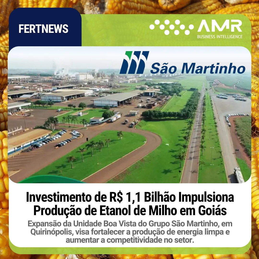Capa da postagem Investimento de R$ 1,1 Bilhão Impulsiona Produção de Etanol de Milho em Goiás