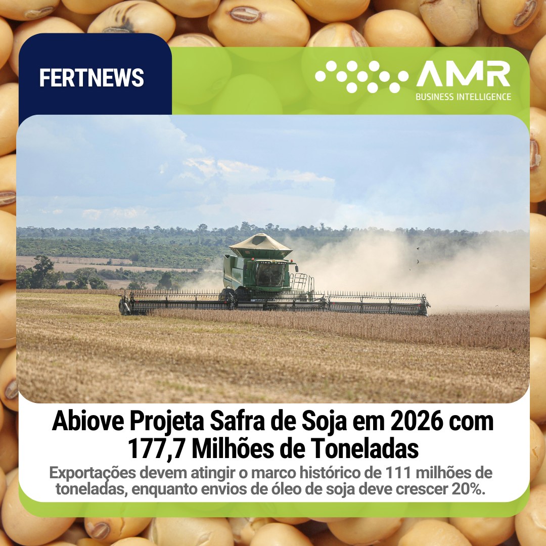 Capa da postagem Abiove Projeta Safra de Soja em 2026 com 177,7 Milhões de Toneladas