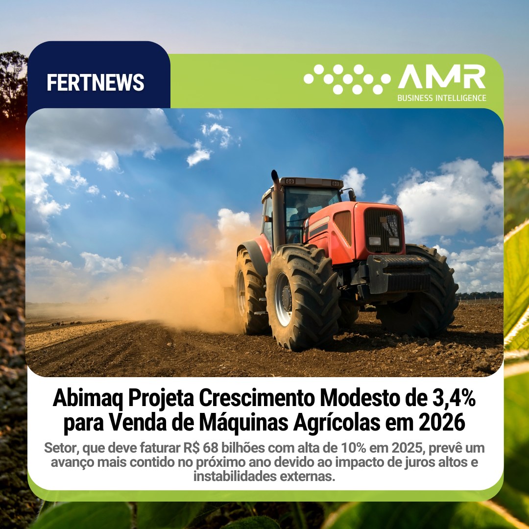 Capa da postagem Abimaq Projeta Crescimento Modesto de 3,4% para Venda de Máquinas Agrícolas em 2026