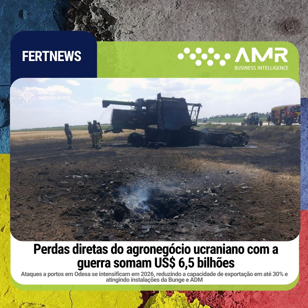Capa da postagem Perdas diretas do agronegócio ucraniano com a guerra somam US$ 6,5 bilhões