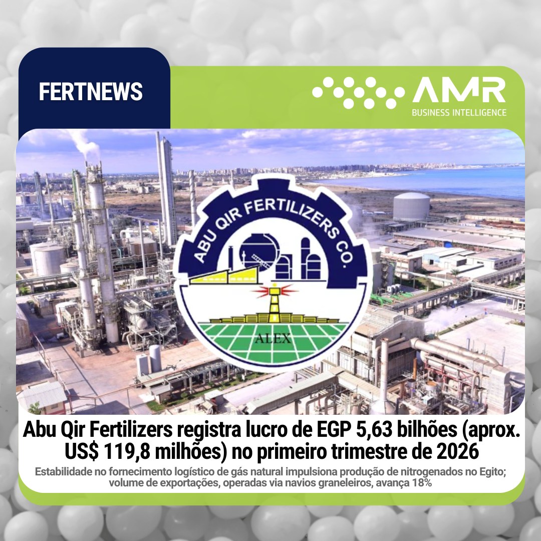 Capa da postagem Abu Qir Fertilizers registra lucro de EGP 5,63 bilhões (aprox. US$ 119,8 milhões) no primeiro trimestre de 2026