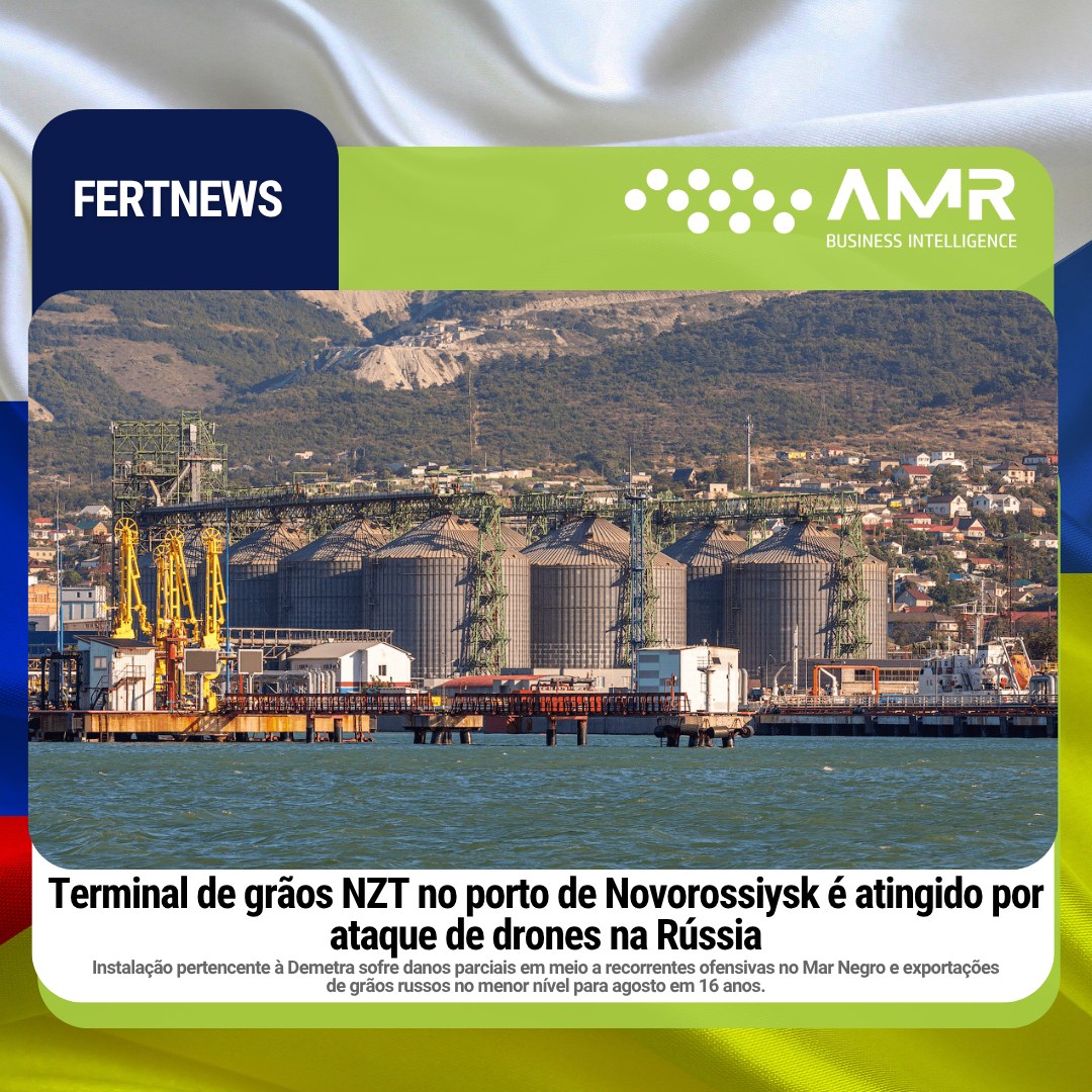 Capa da postagem Terminal de grãos NZT no porto de Novorossiysk é atingido por ataque de drones na Rússia