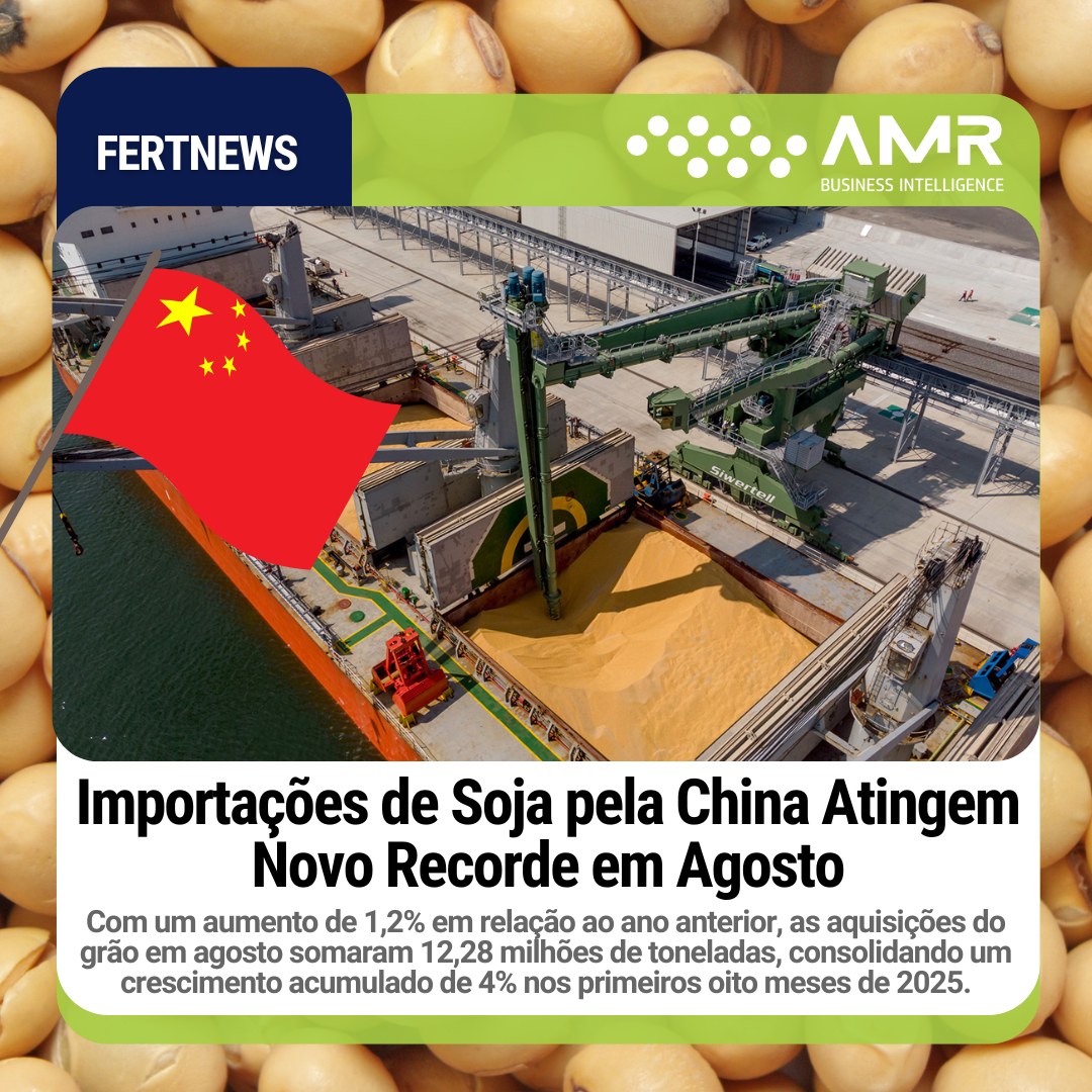 Capa da postagem Importações de Soja pela China Atingem Novo Recorde em Agosto