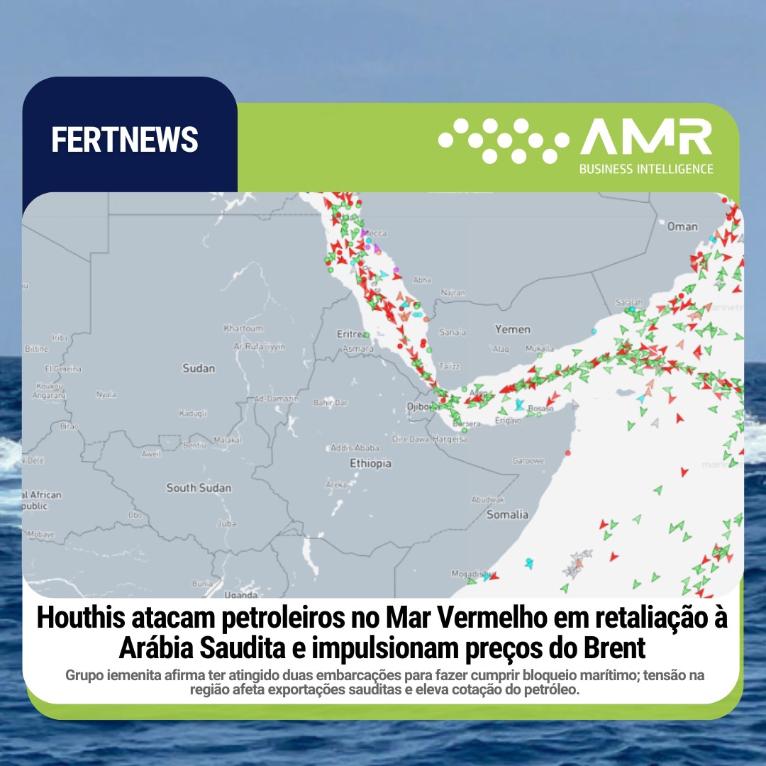 Capa da postagem Houthis atacam petroleiros no Mar Vermelho em retaliação à Arábia Saudita e impulsionam preços do Brent
